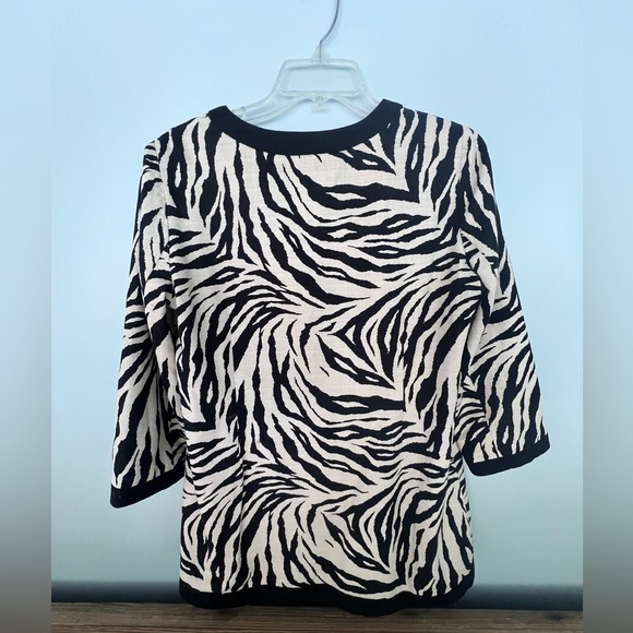 Chico's Black and Cream Zebra Print Jacket - Picture 2 of 10